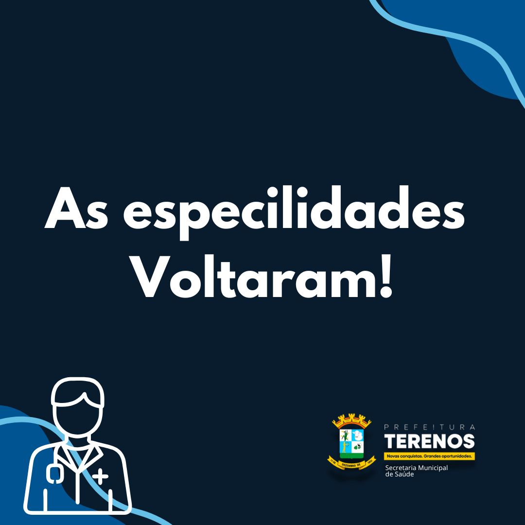 As Especialidades Voltaram!