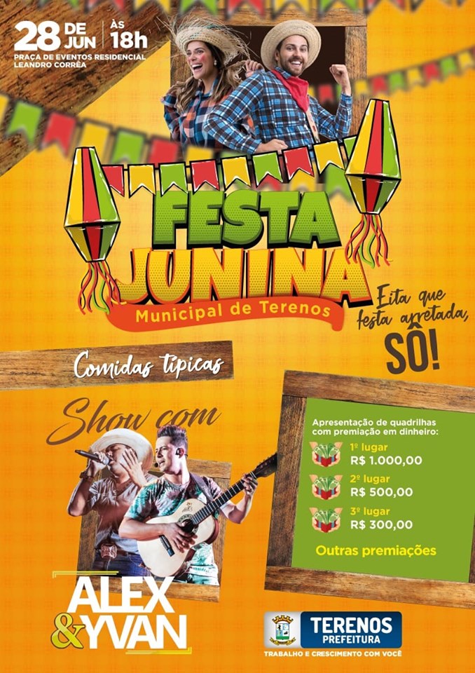 CONVITE: Festa Junina Municipal de Terenos