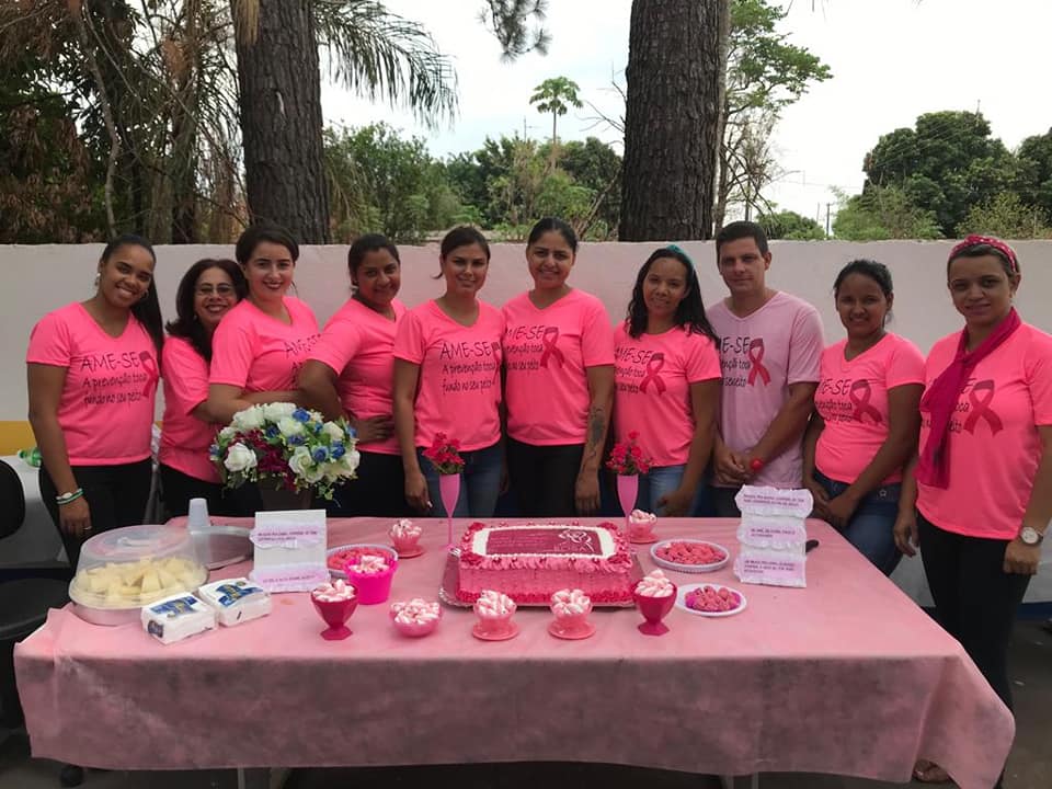 A equipe do ESF Jamic realizou uma ação educativa em alusão ao “Outubro Rosa”