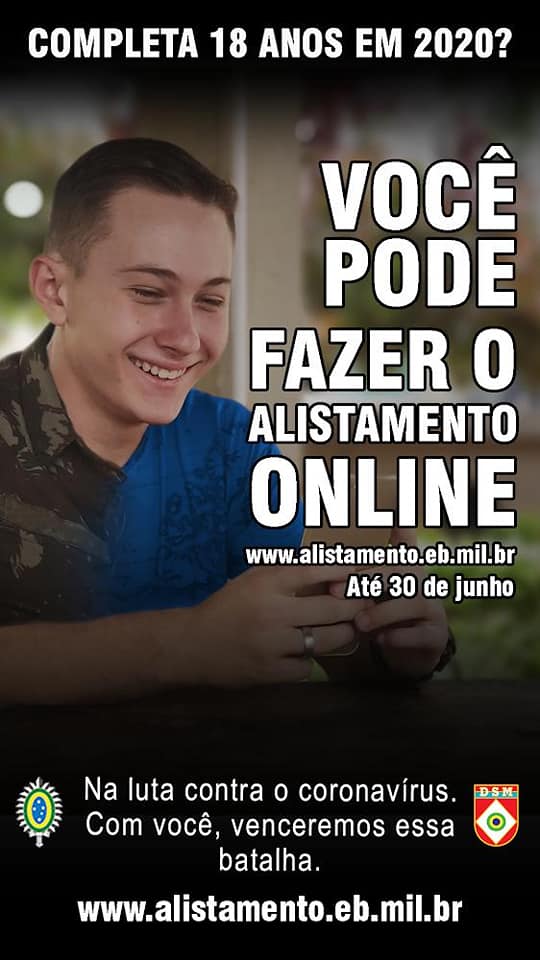 Aliste-se por meio da internet