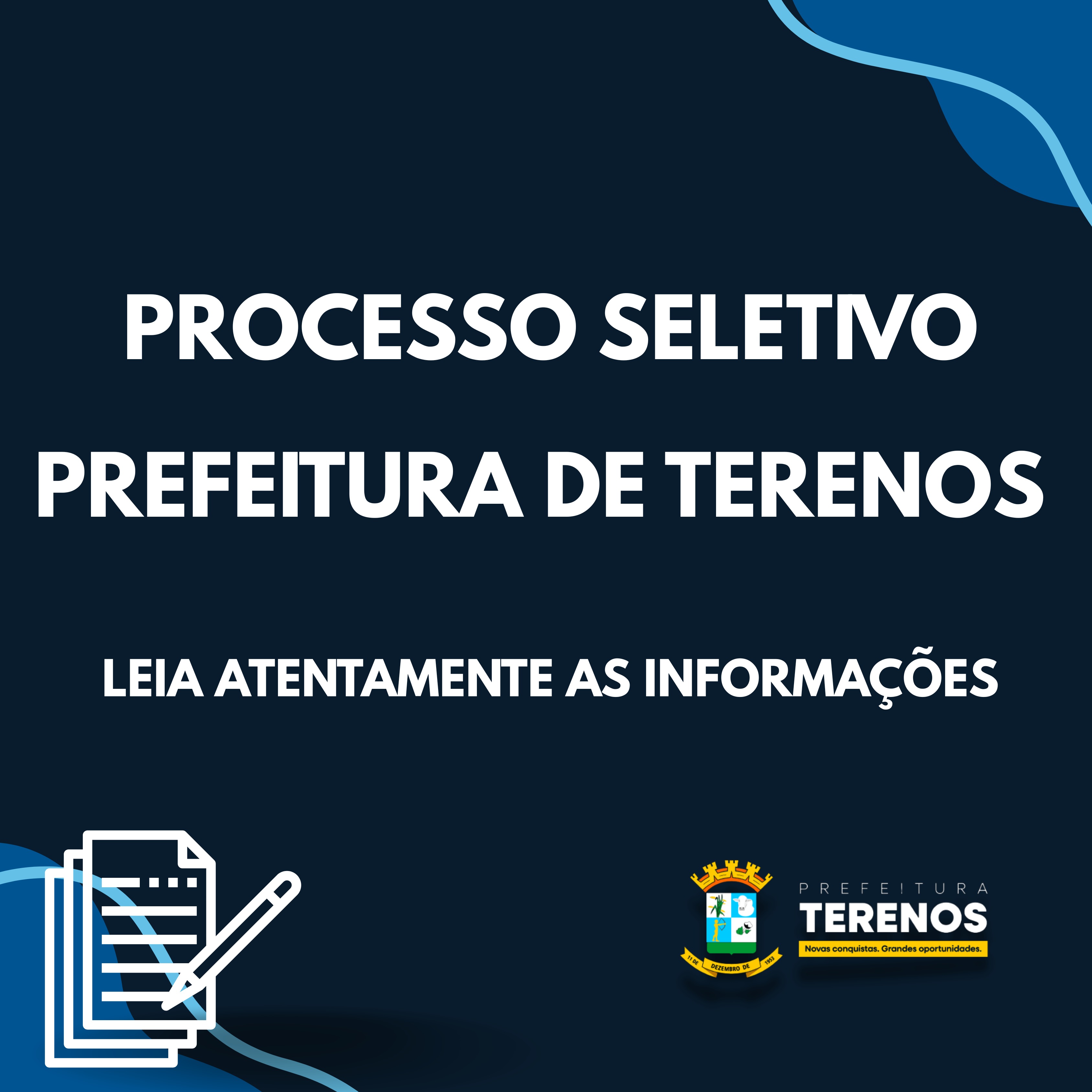 Processo Seletivo Simplificado 001/2026 – Prefeitura de Terenos/MS