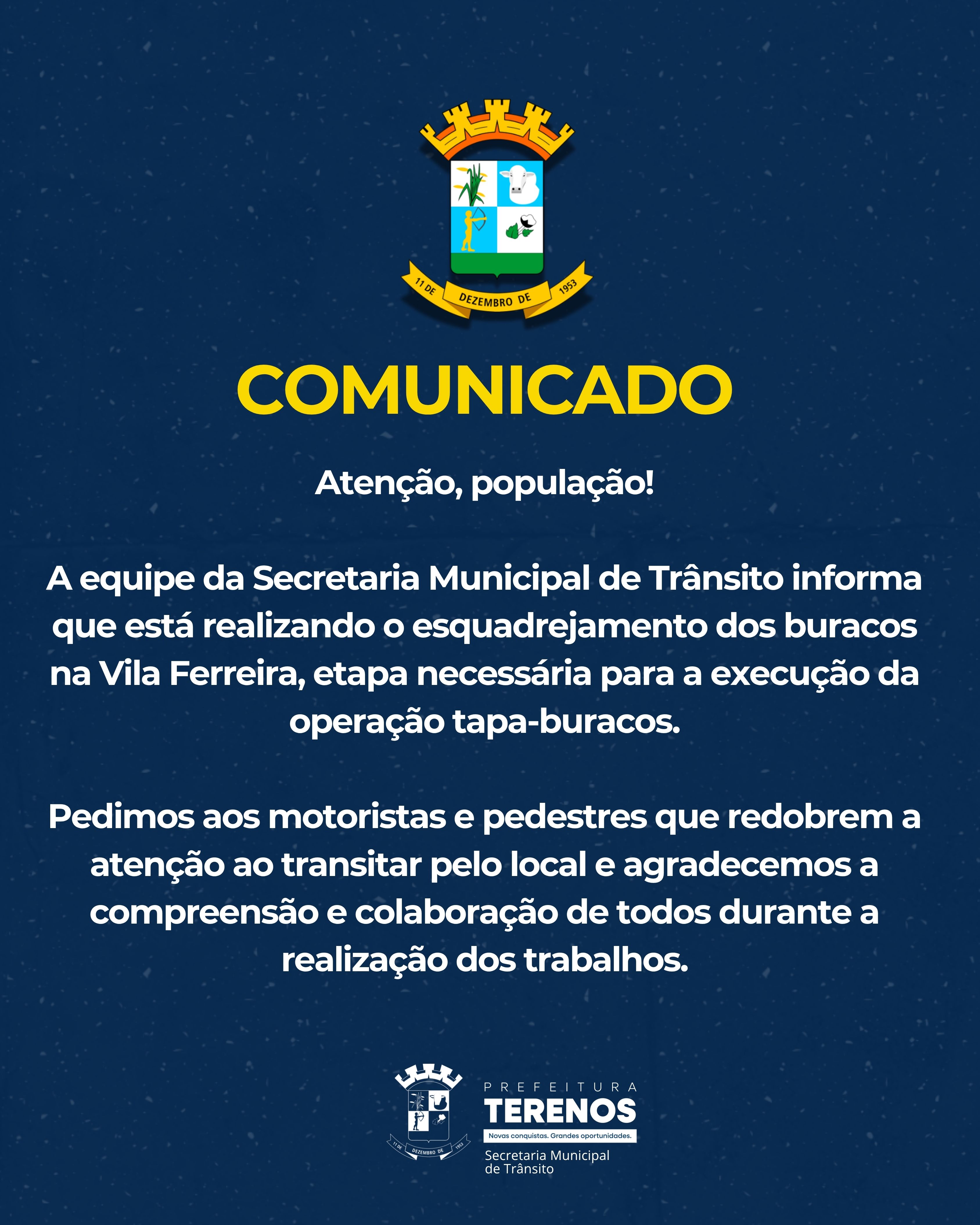 Comunicado importante da secretaria de Trânsito