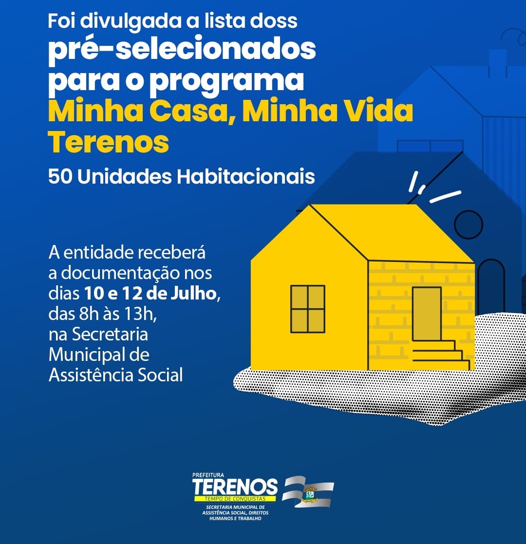 PRE-SELECIONADOS PARA O PROGRAMA MINHA CASA MINHA VIDA – ENTIDADES ORGANIZADORAS – PMCMV-EO, 50 UNIDADES HABITACIONAS “Vivare FDS”.